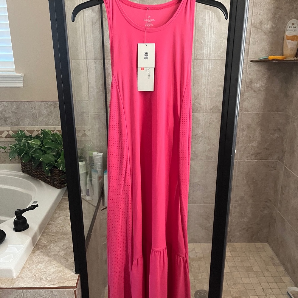 Sweaty Betty pink long dress size XS.